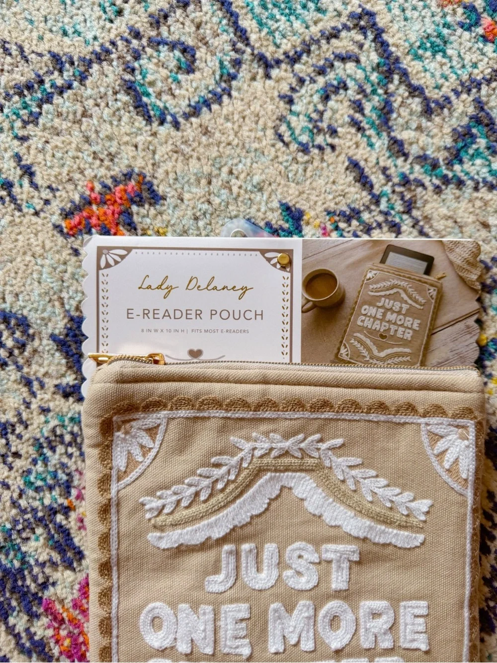 Lady Delaney Just One More Chapter E-Reader Pouch Tan